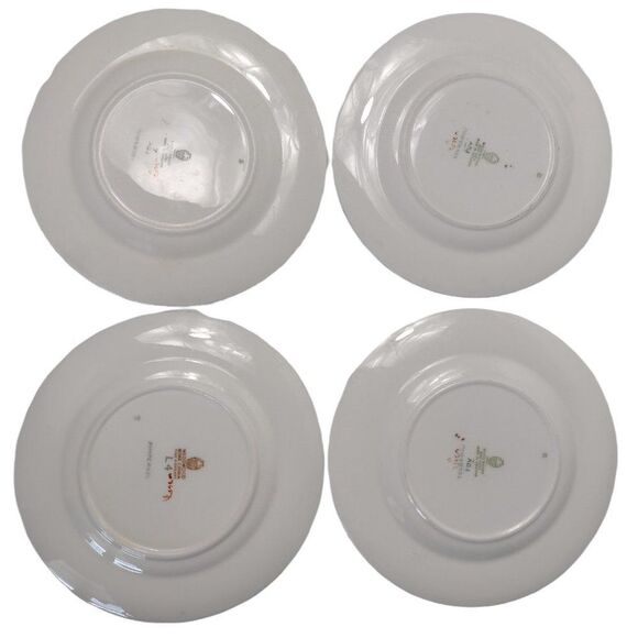 Vintage Set of 4 Wedgwood PIMPERNEL PINK Bone China Bread & Butter Plates W3652 - Picture 3 of 5